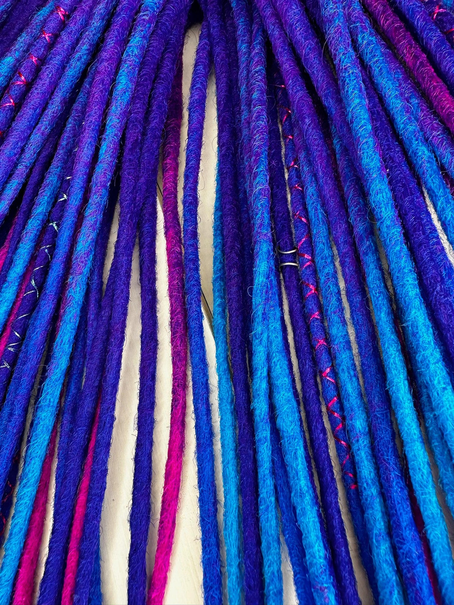 Cosmic Odyssey Dreads Extensions | Purple Blue Ombre Dreadlocks Set