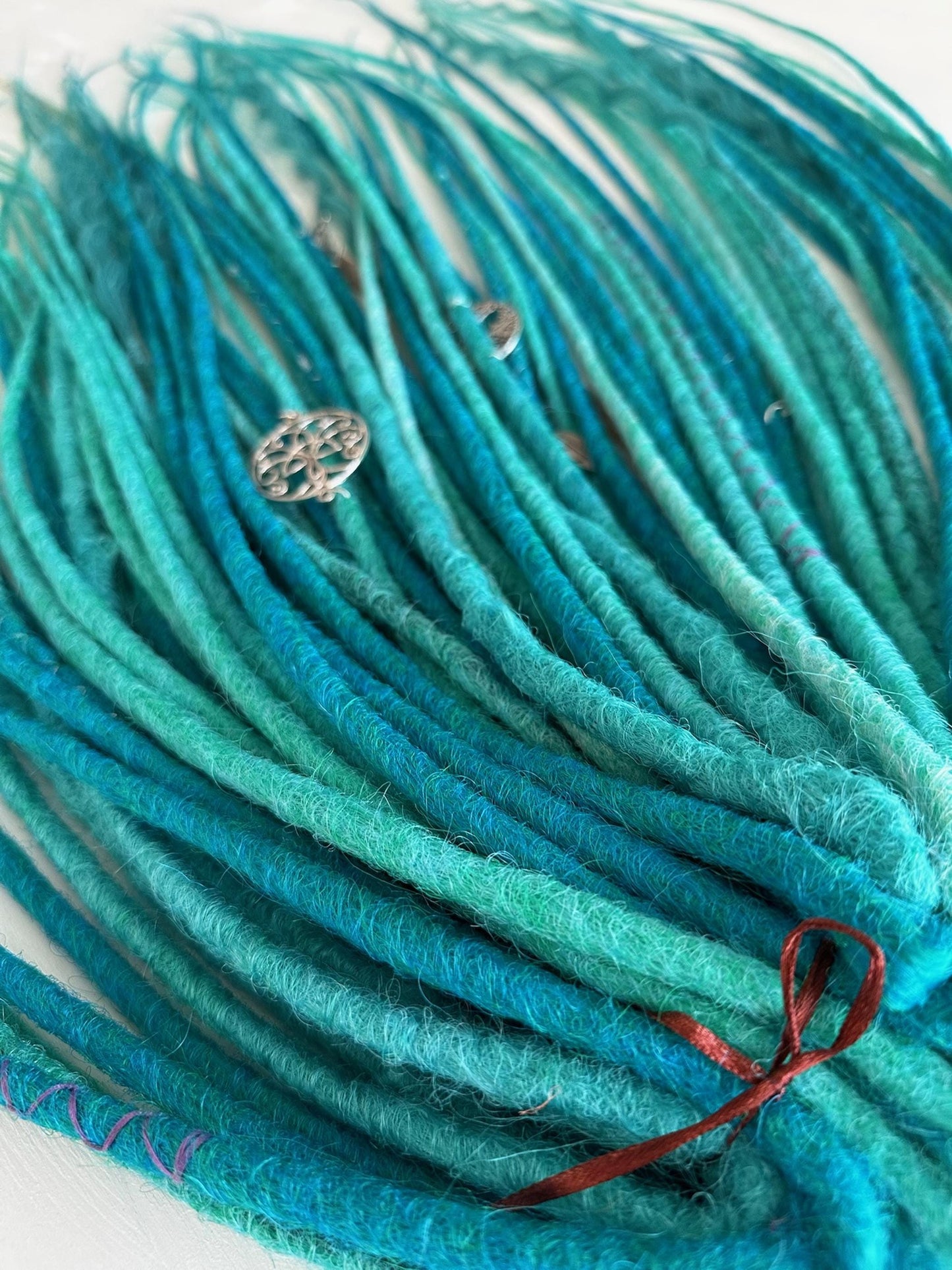 Mystic Teal Elven Dreadlocks Set – Turquoise DE|SE Dreads