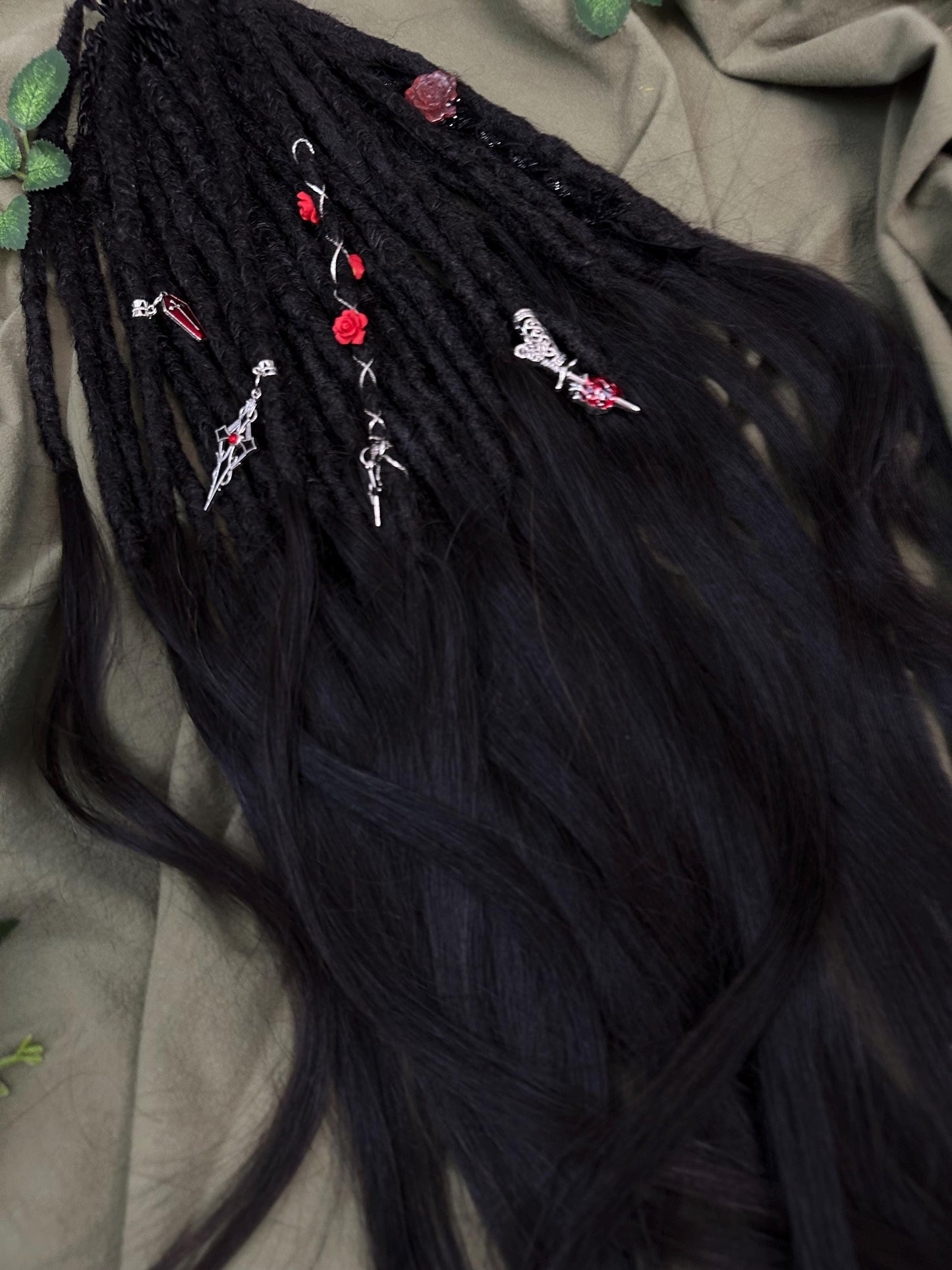 Black Dreadlocks with Human Hair Ends