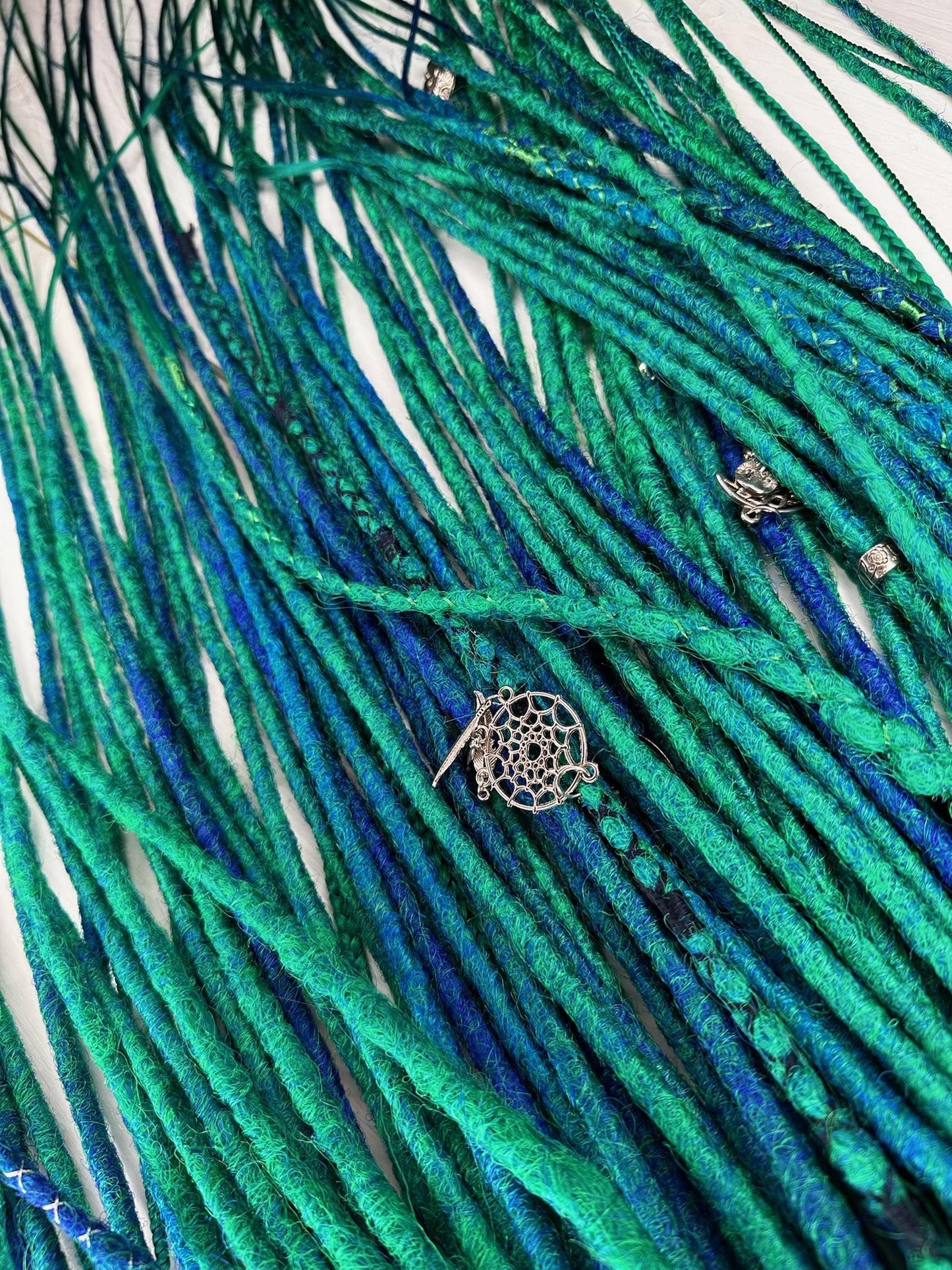 Mystic Teal Elven Dreadlocks Set – Turquoise DE|SE Dreads