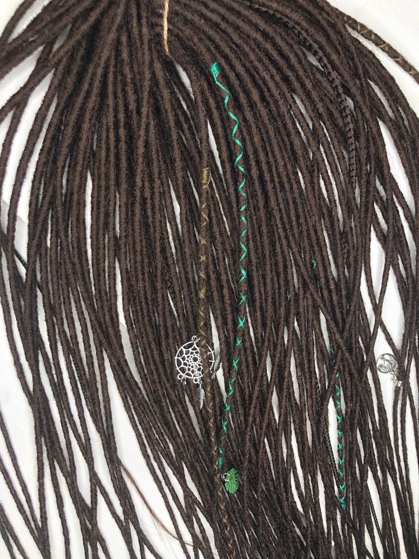 Brown Natural-Look Thin Dreads