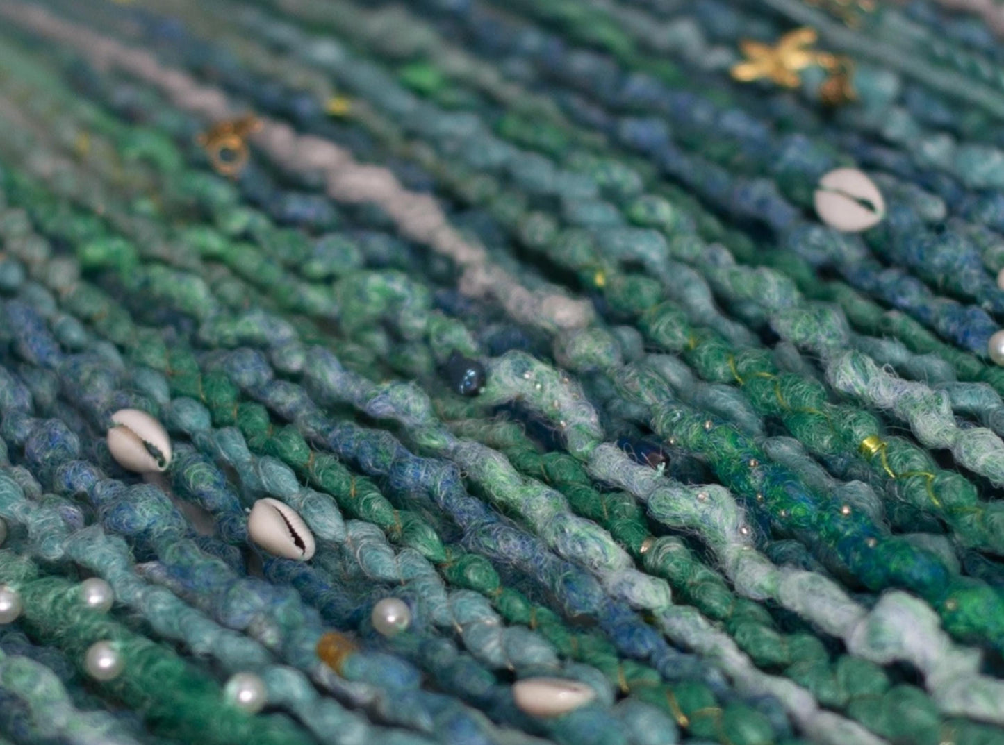 Turquoise Emerald Teal Dreadlocks Set | Ocean Peacock Ombre Dreads