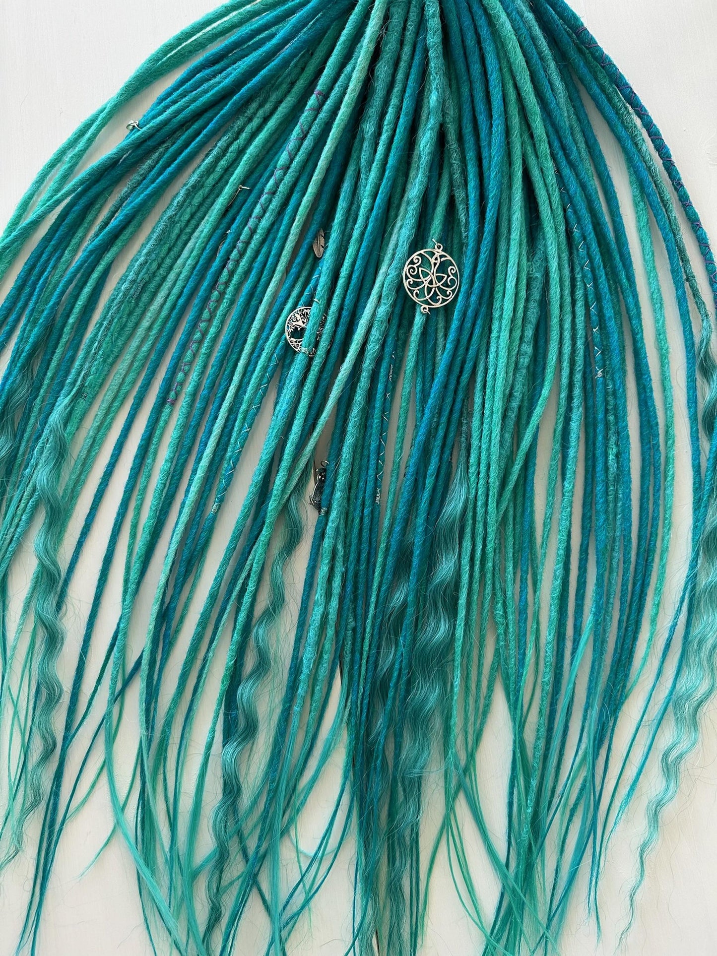 Mystic Teal Elven Dreadlocks Set – Turquoise DE|SE Dreads