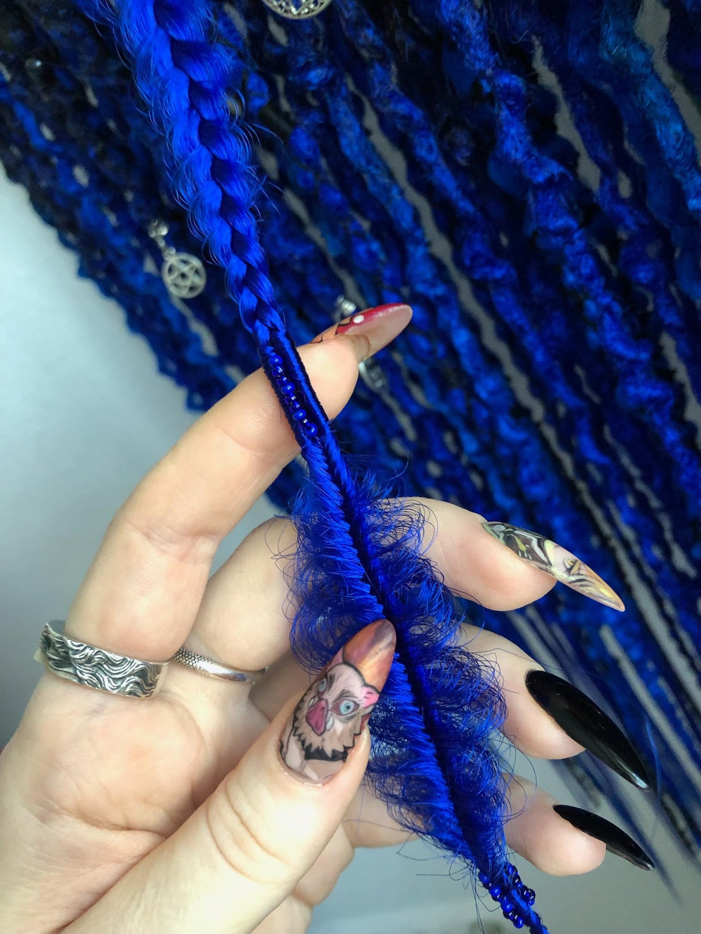 Blue Black Ombre Night Witch Dreadlocks Set