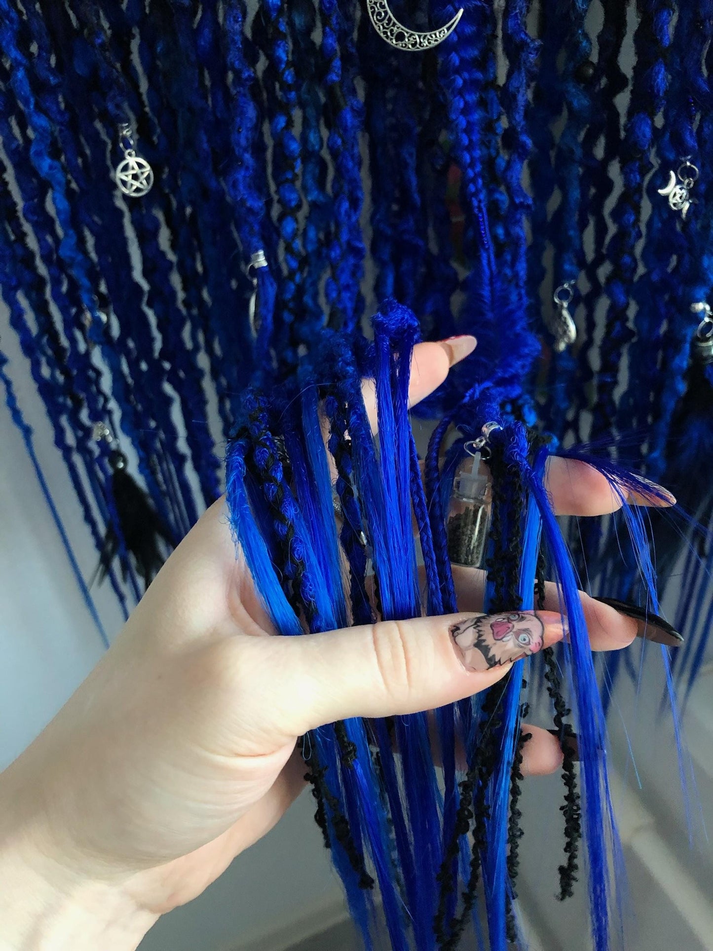 Blue Black Ombre Night Witch Dreadlocks Set