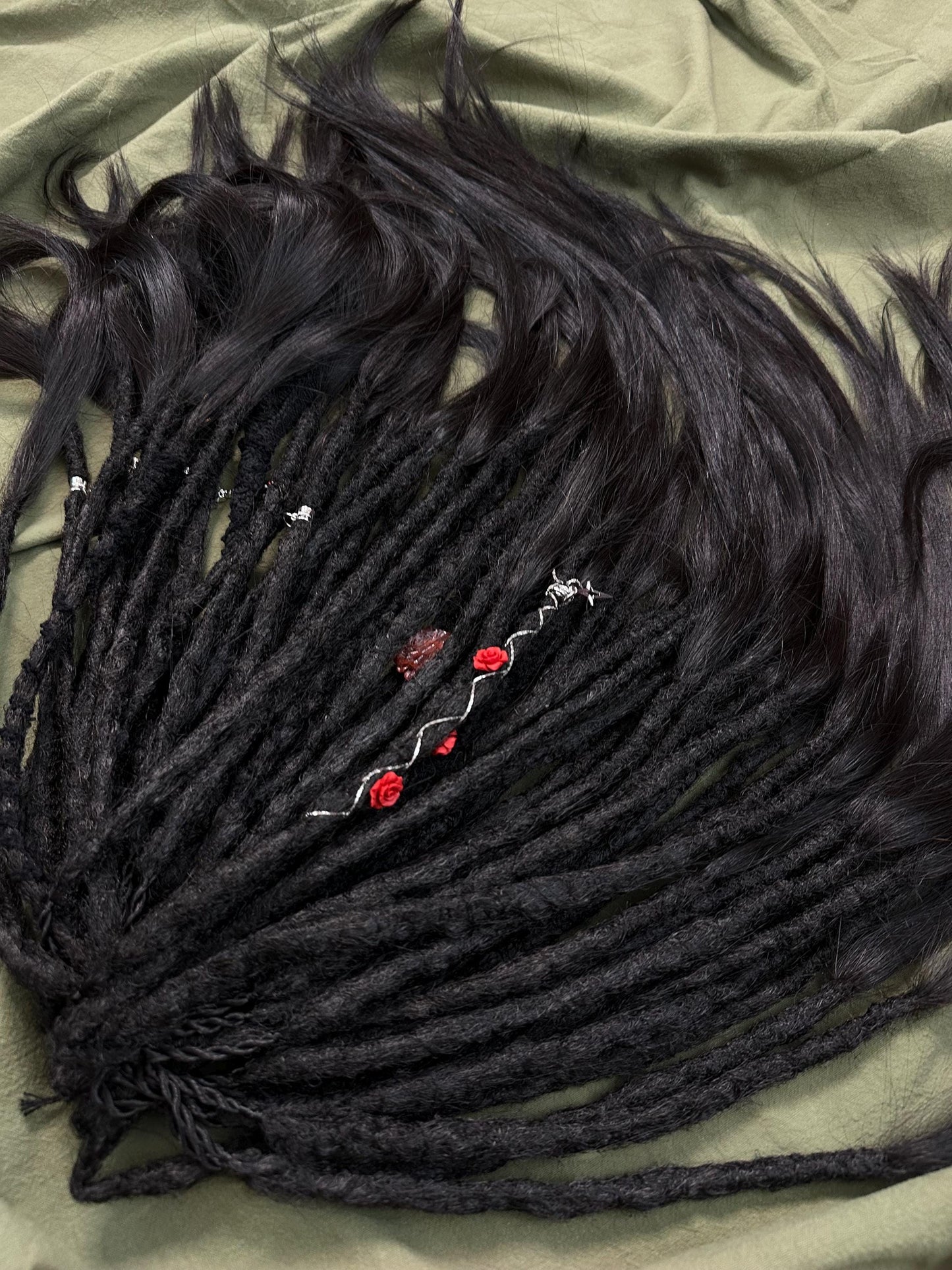 Black Dreadlocks with Human Hair Ends