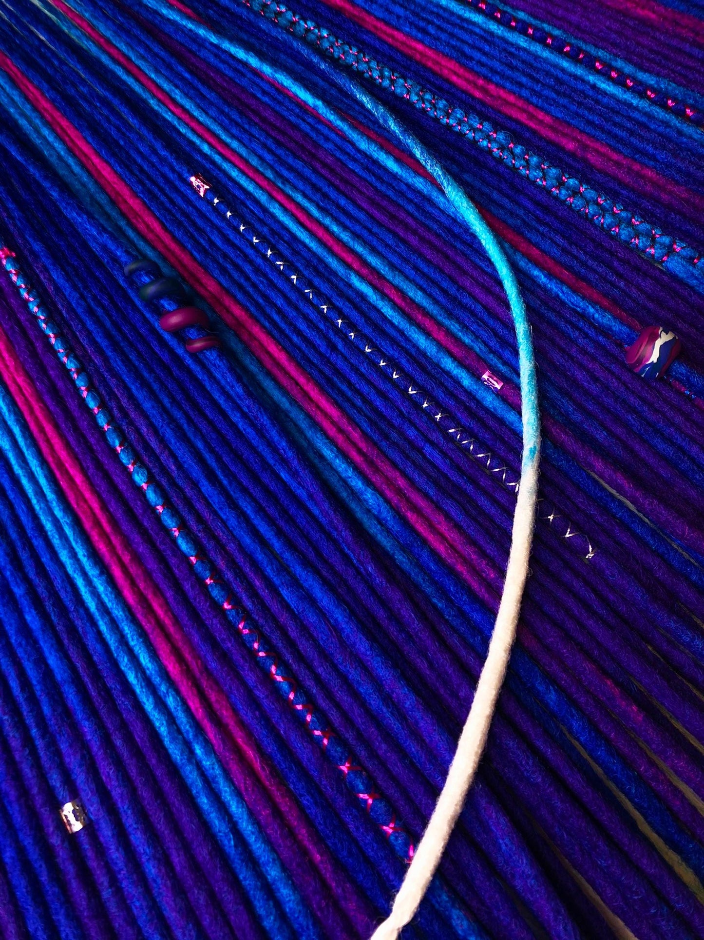 Cosmic Odyssey Dreads Extensions | Purple Blue Ombre Dreadlocks Set