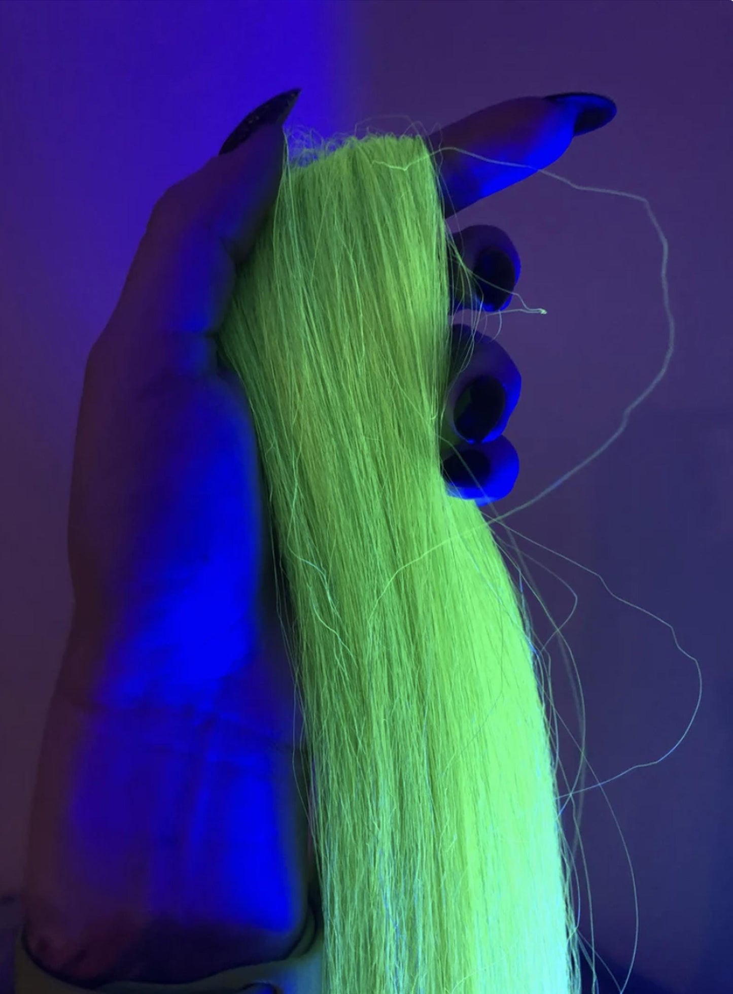 UV Glow Green Dreads – Blue & Acid Ombre Psy Dreadlocks Set