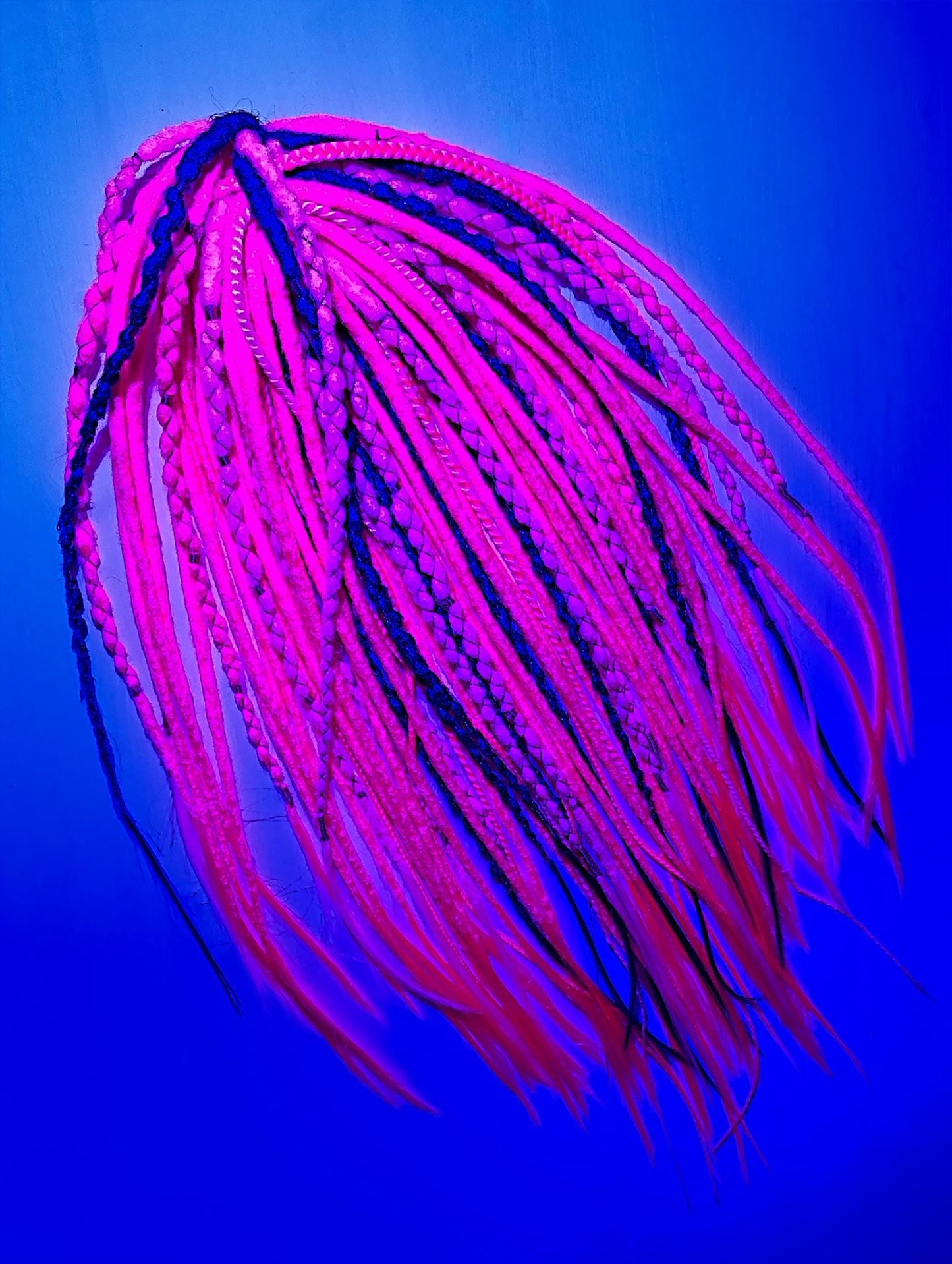 Pink UV Glow Dreadlocks Set