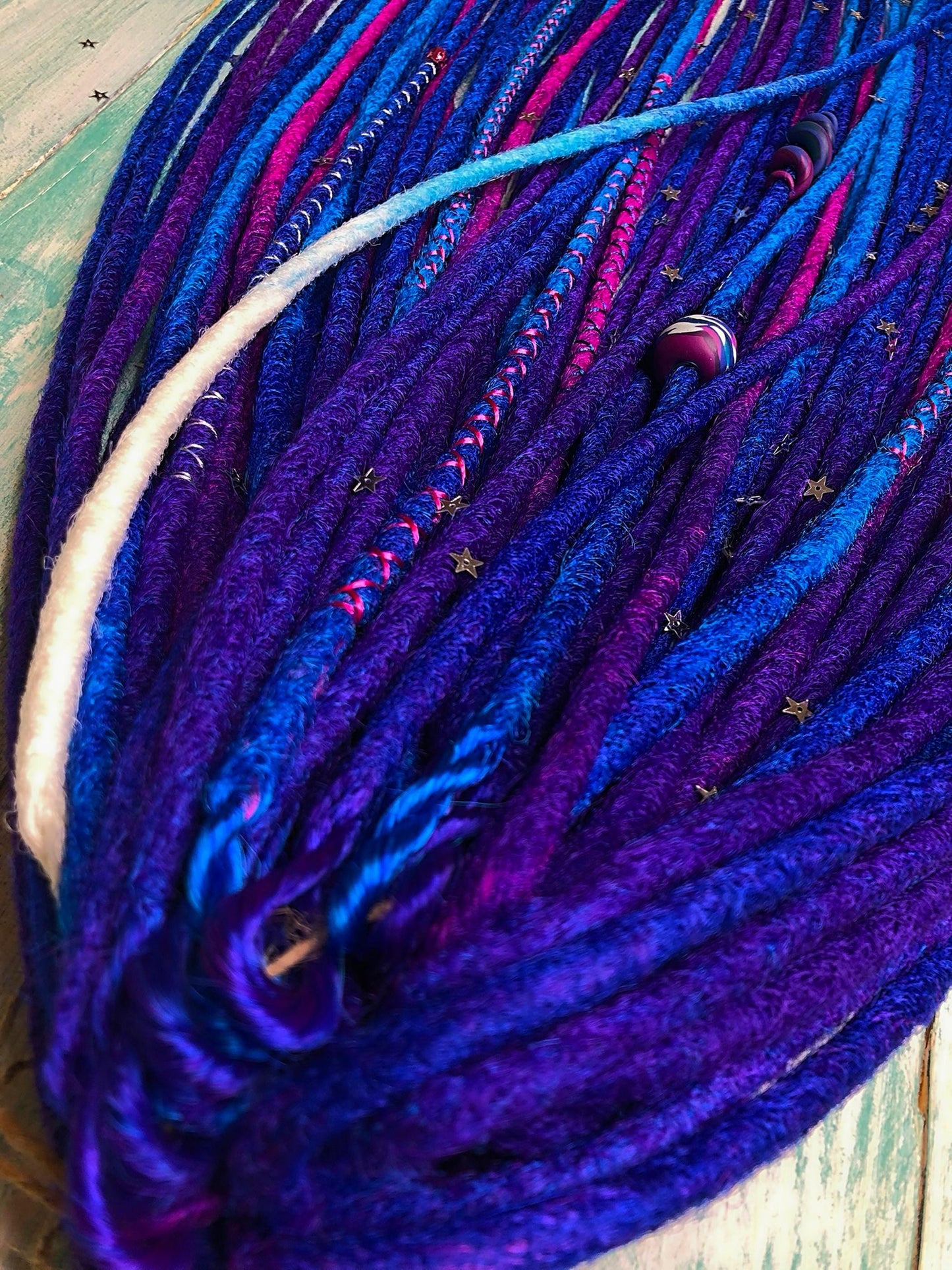 Cosmic Odyssey Dreads Extensions | Purple Blue Ombre Dreadlocks Set