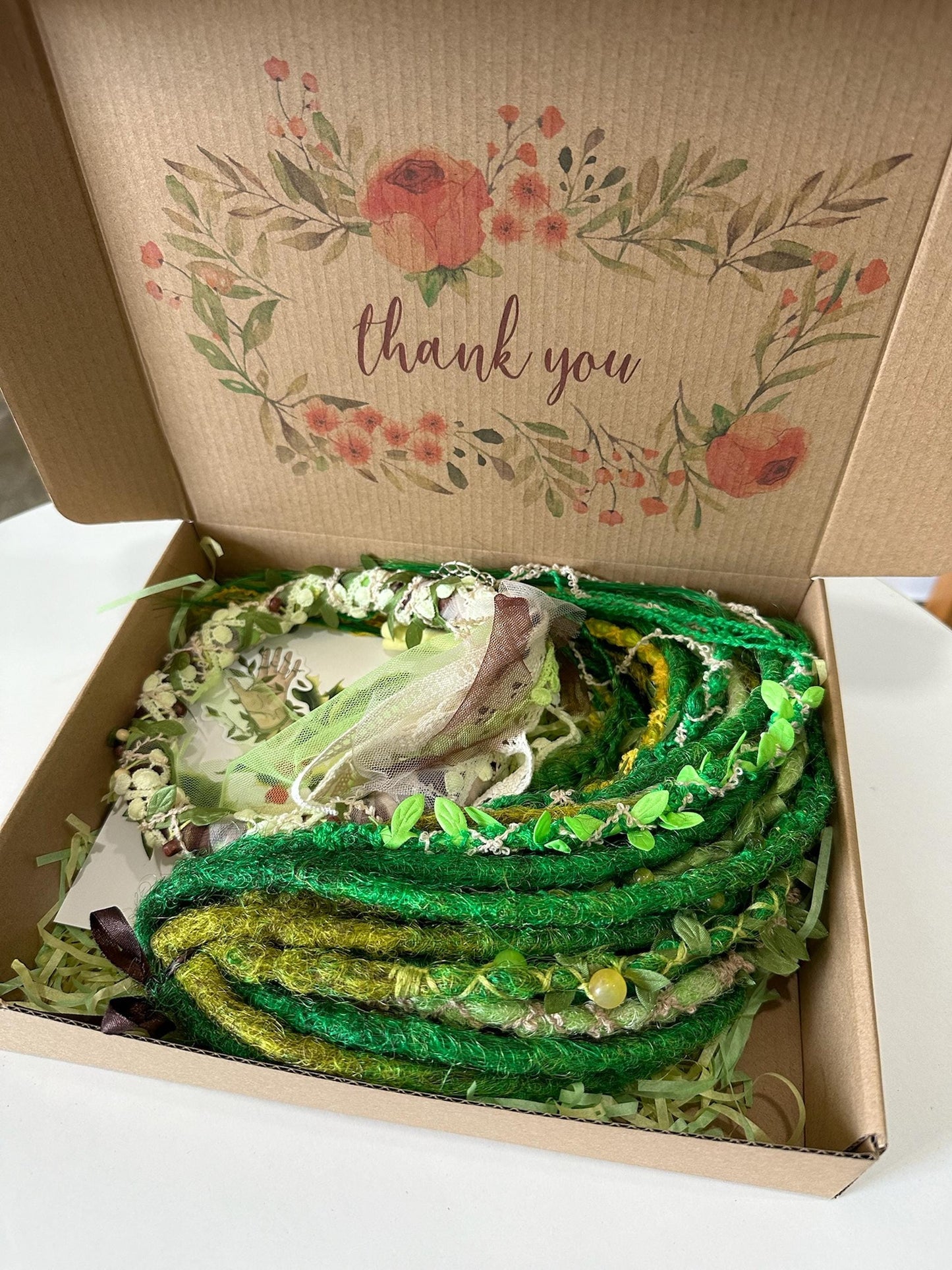 Mushroom Queen Dreads Full Set – Forest Witch Green Dreadlocks