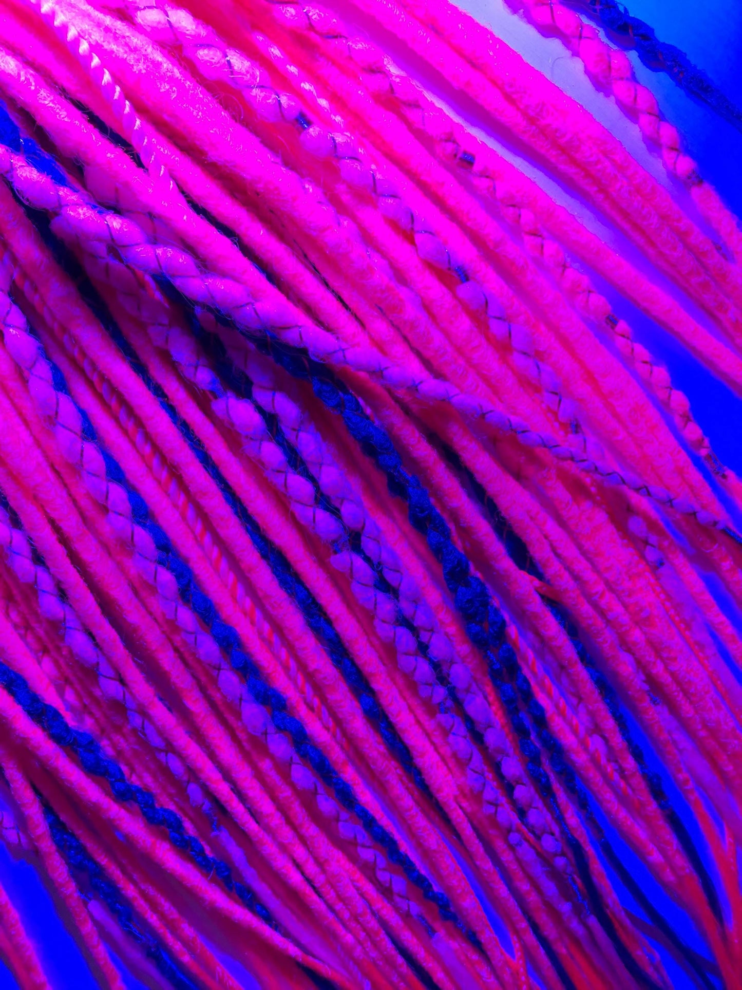 Pink UV Glow Dreadlocks Set