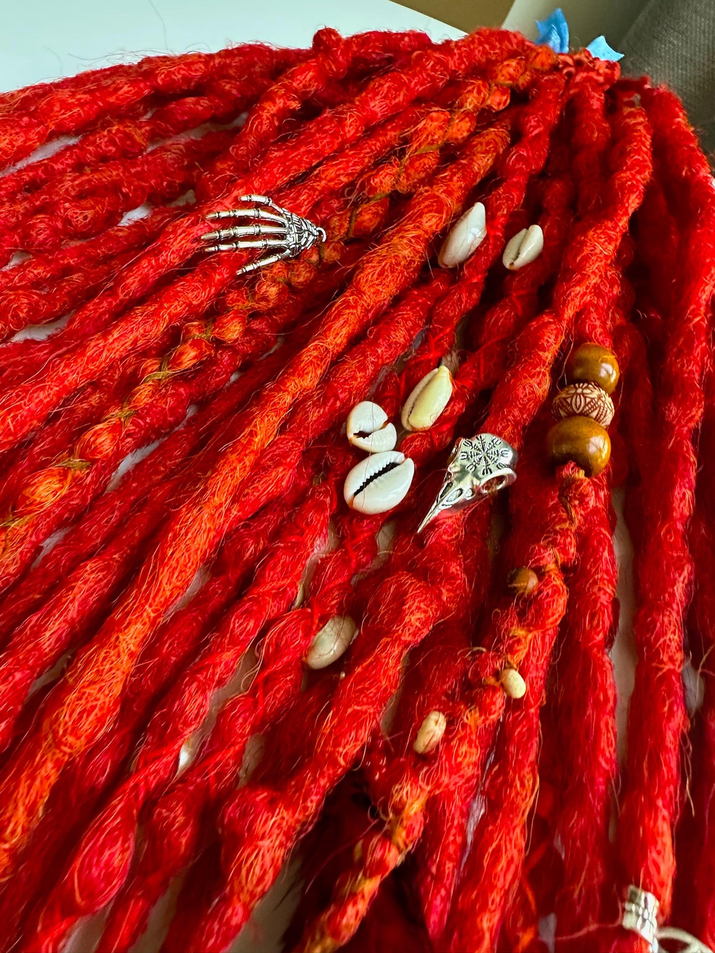 Red Boho Shamanic Dreadlocks