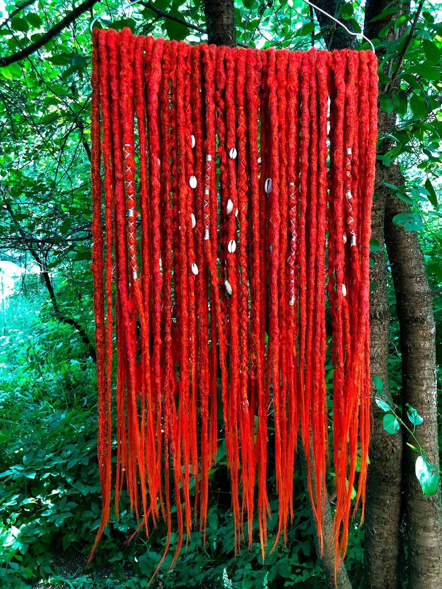 Red Boho Shamanic Dreadlocks