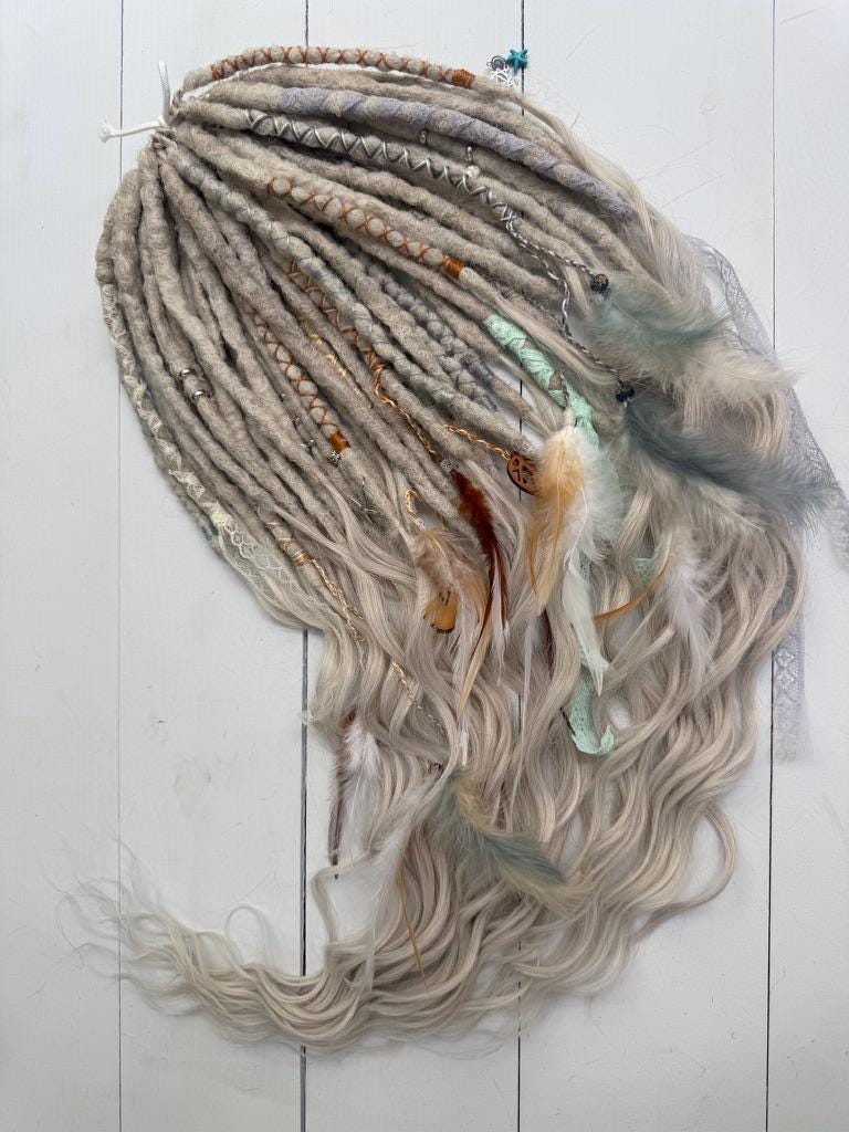 Ice Forest Dreadlock Set with Ash Blonde Dreads