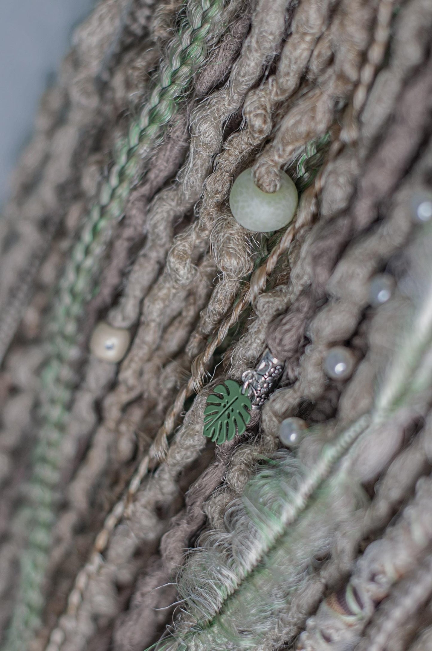 Forest Blonde Green Dreadlocks | Pale Green Curly Dreads Set