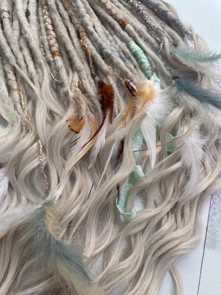 Ice Forest Dreadlock Set with Ash Blonde Dreads
