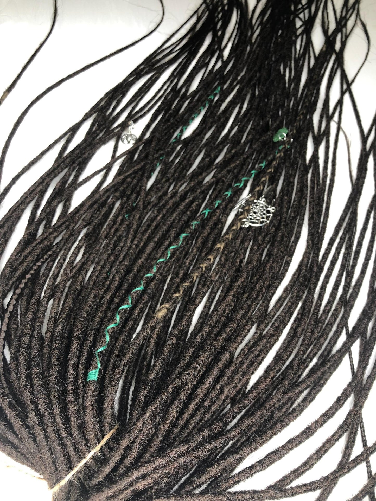 Brown Natural-Look Thin Dreads