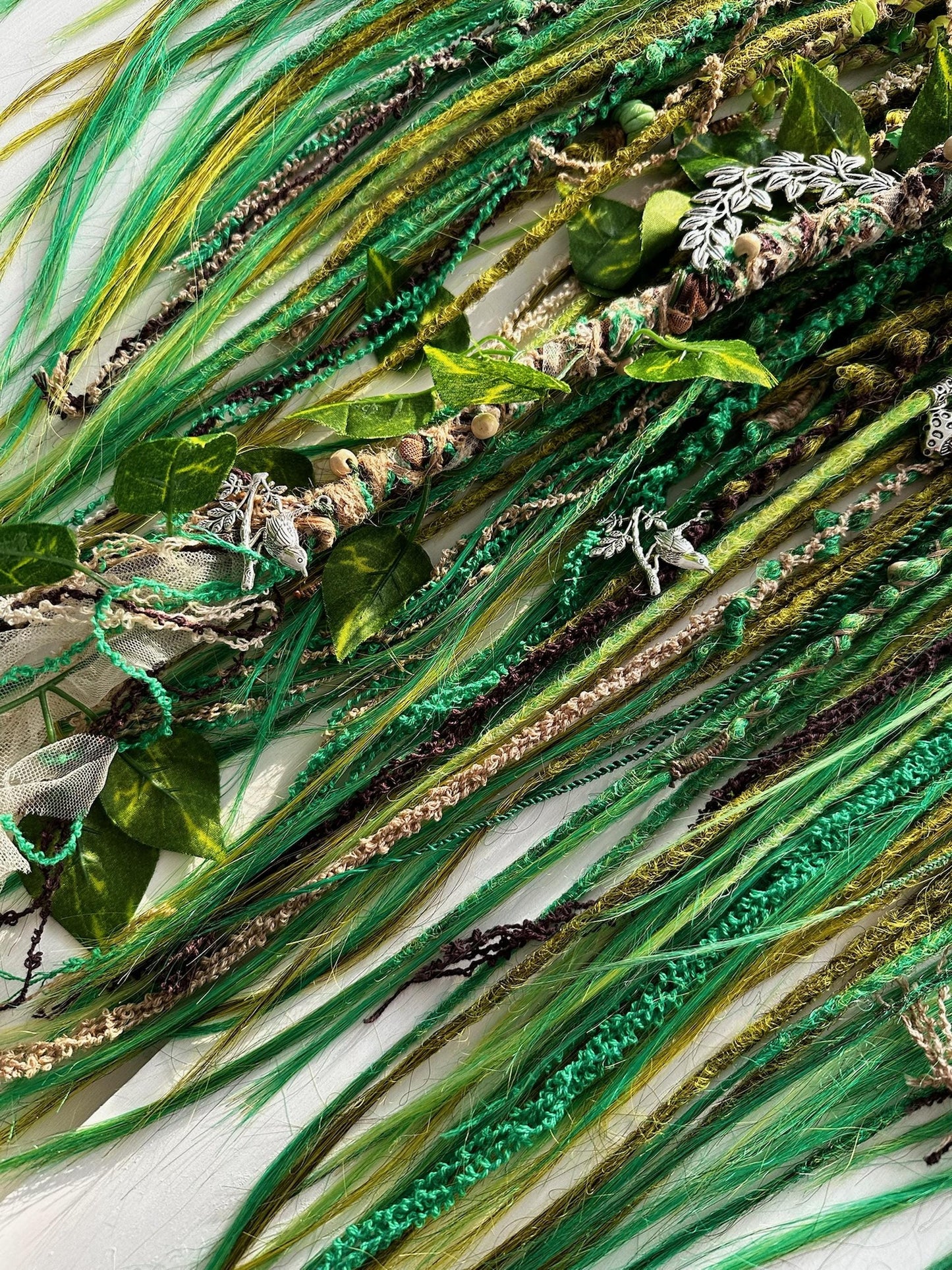 Mushroom Queen Dreads Full Set – Forest Witch Green Dreadlocks