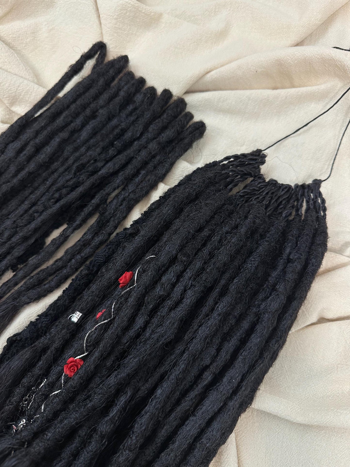 Black Dreadlocks with Human Hair Ends
