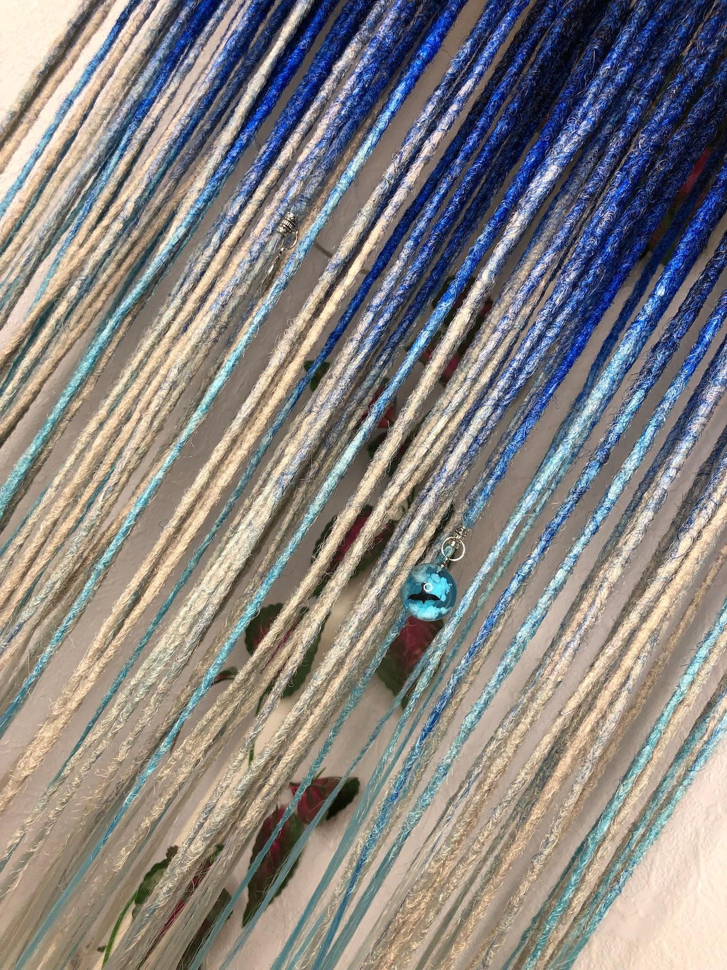 Winter Black Dark Blue Gray Ombre Dreads | Platinum Blonde Dreadlocks