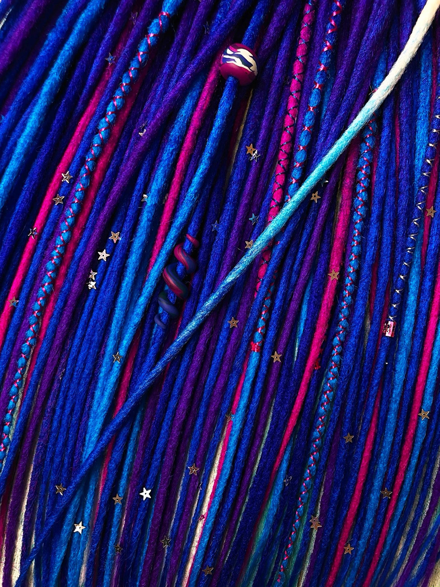 Cosmic Odyssey Dreads Extensions | Purple Blue Ombre Dreadlocks Set
