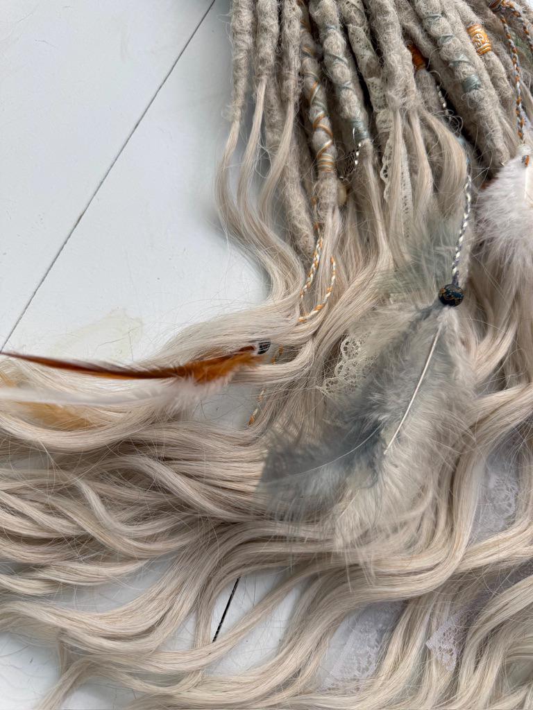 Ice Forest Dreadlock Set with Ash Blonde Dreads