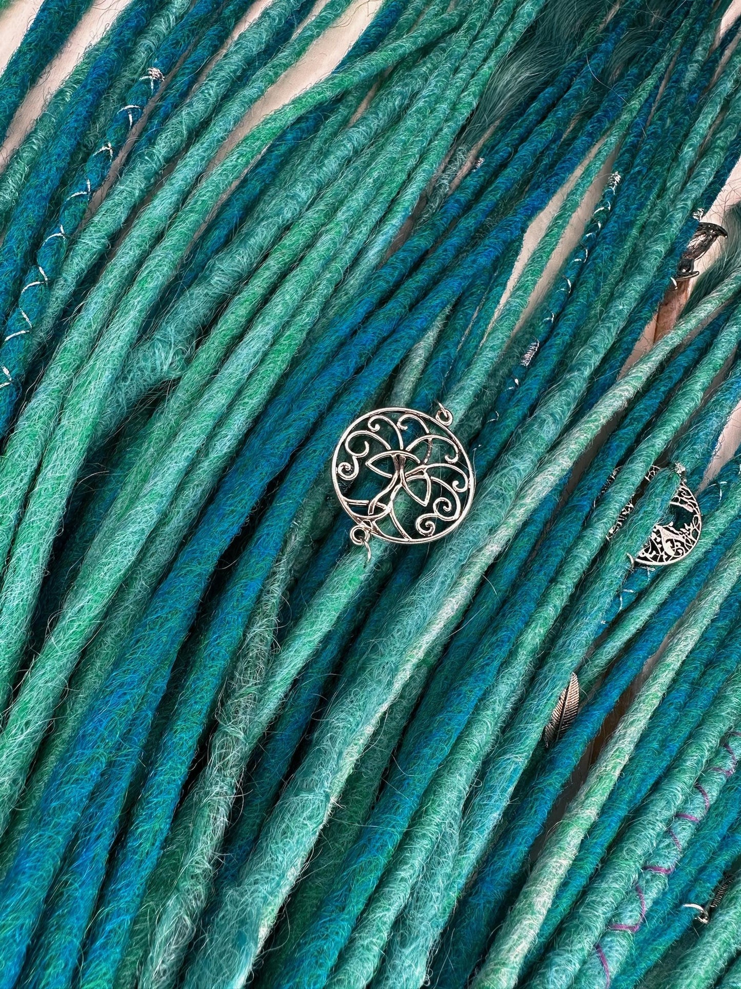 Mystic Teal Elven Dreadlocks Set – Turquoise DE|SE Dreads