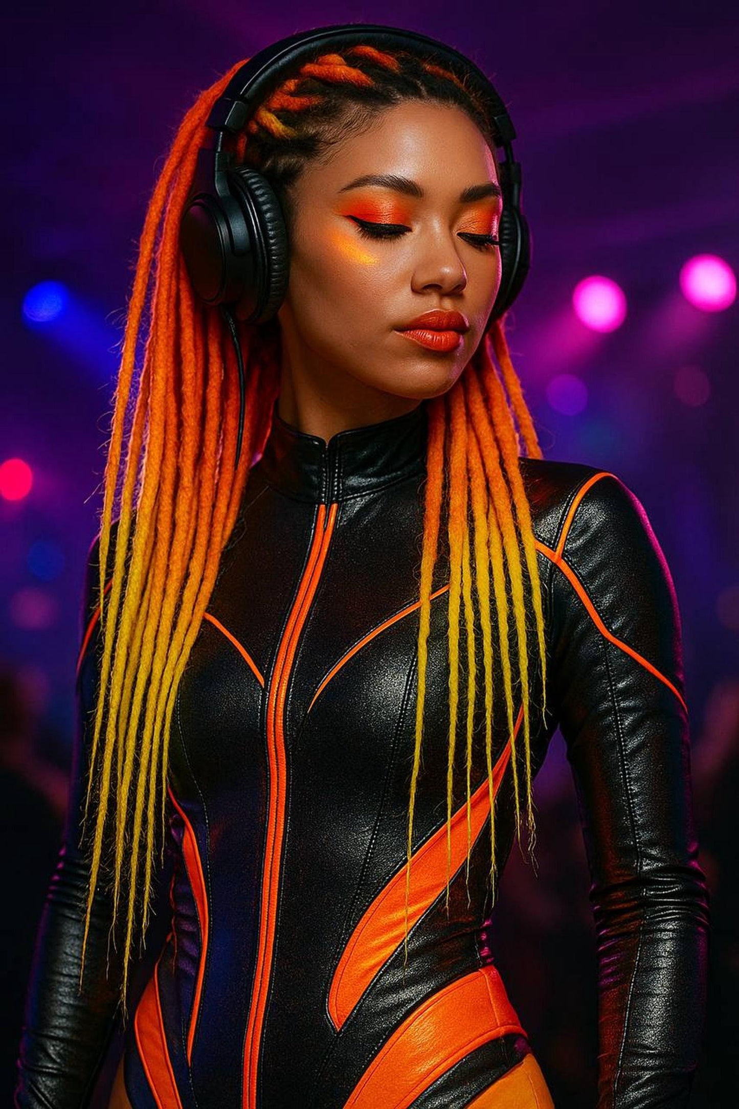 Orange Yellow Ombre Hair Extensions