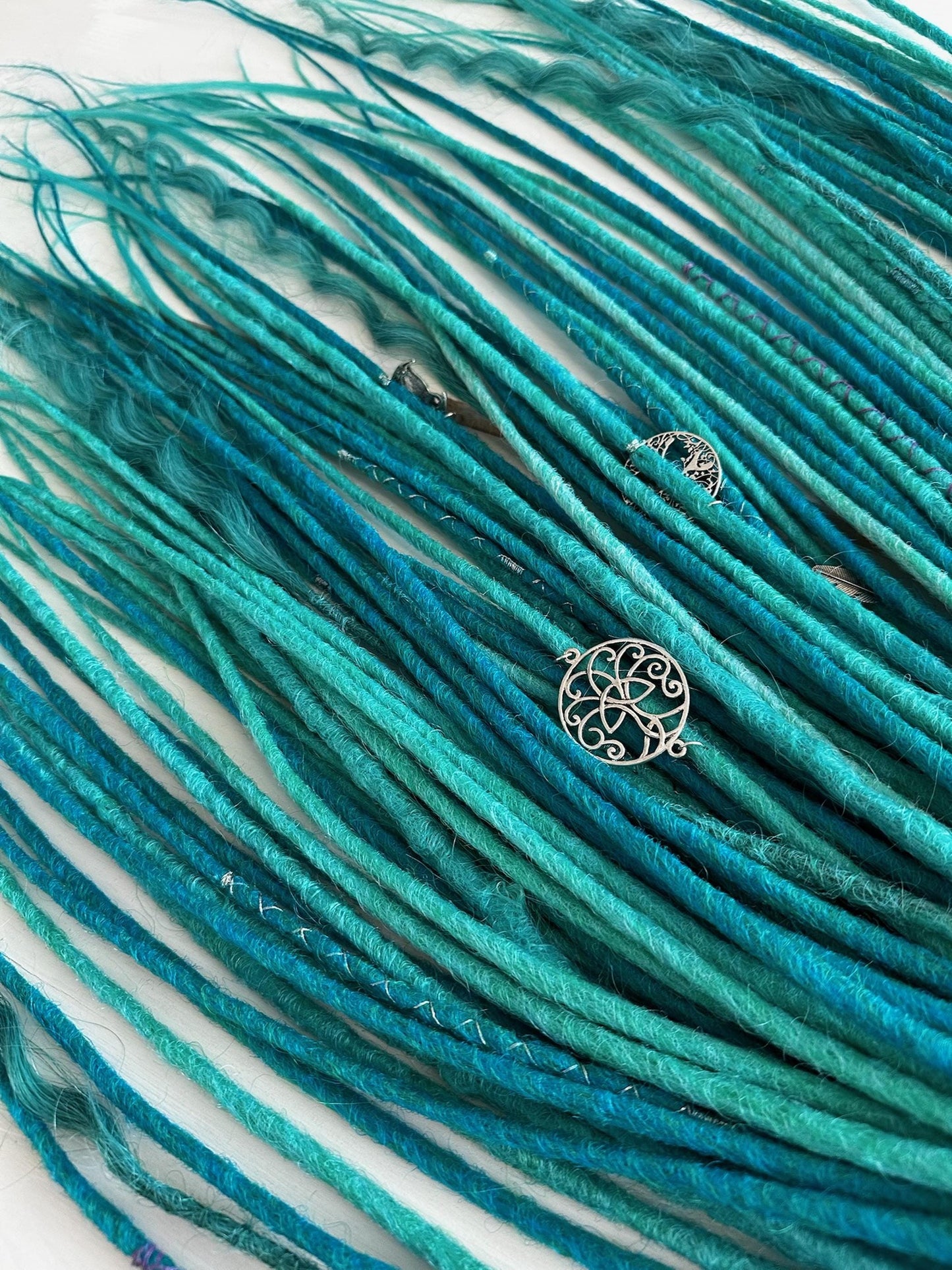 Mystic Teal Elven Dreadlocks Set – Turquoise DE|SE Dreads