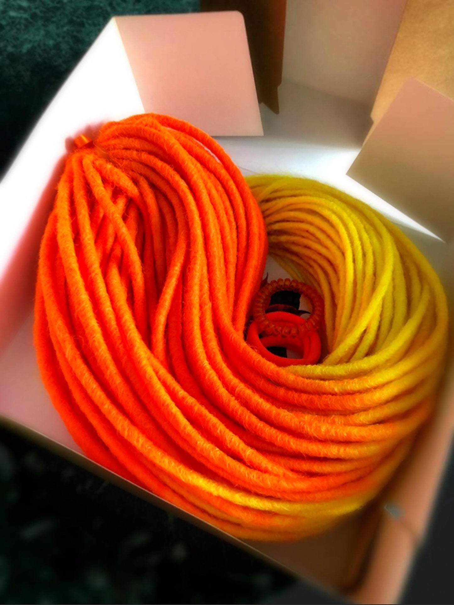 Orange Yellow Ombre Hair Extensions