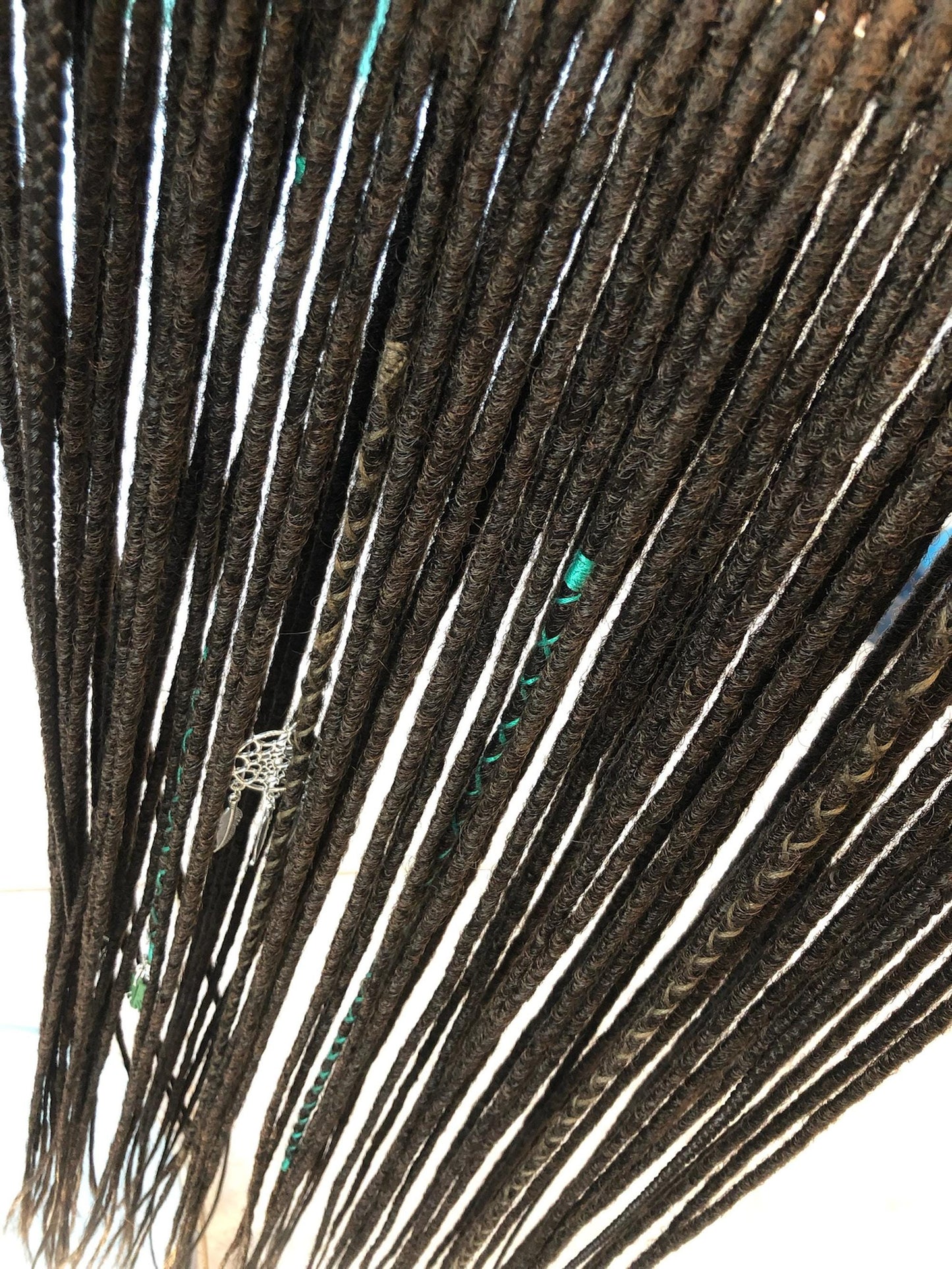 Brown Natural-Look Thin Dreads