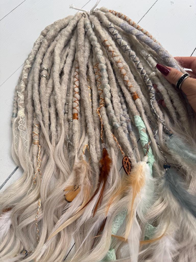 Ice Forest Dreadlock Set with Ash Blonde Dreads