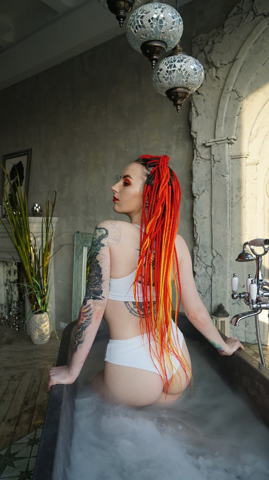 Red Orange Yellow Dreads - Fire Ombre Dreadlocks Set